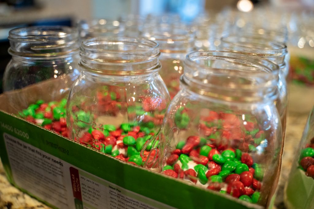 Holiday Cookie Gift Mason Jar - M&M Cookies